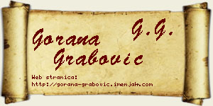 Gorana Grabović vizit kartica